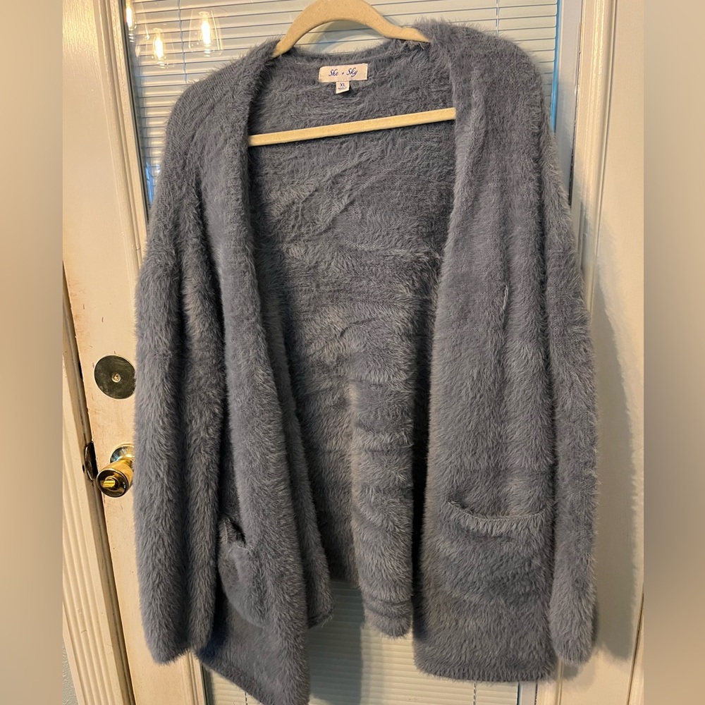 She + Sky fuzzy and soft Cardigan